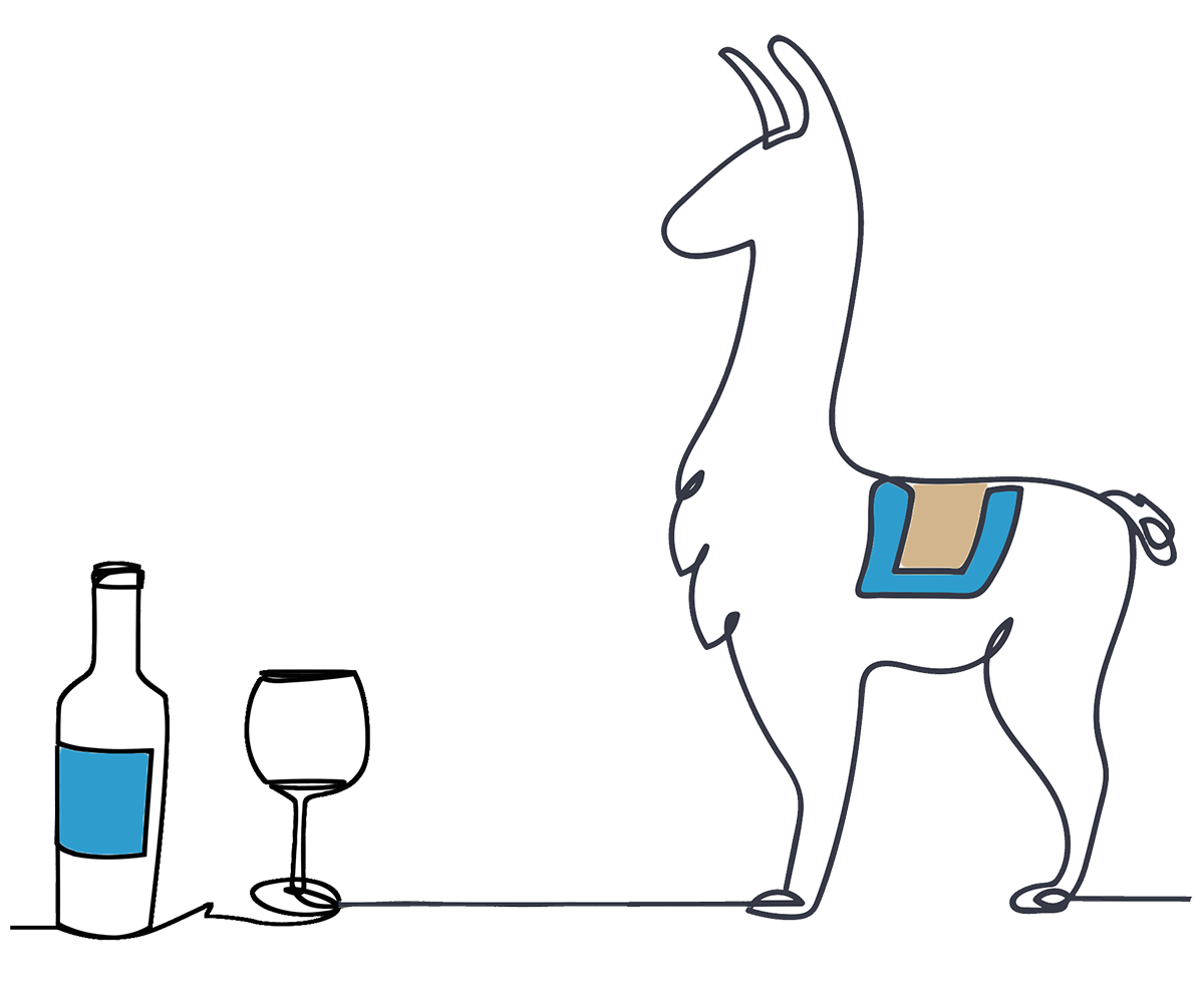 Llamalogo-Wine Glass-Blue Saddle-Trns bkgd-No Title-1